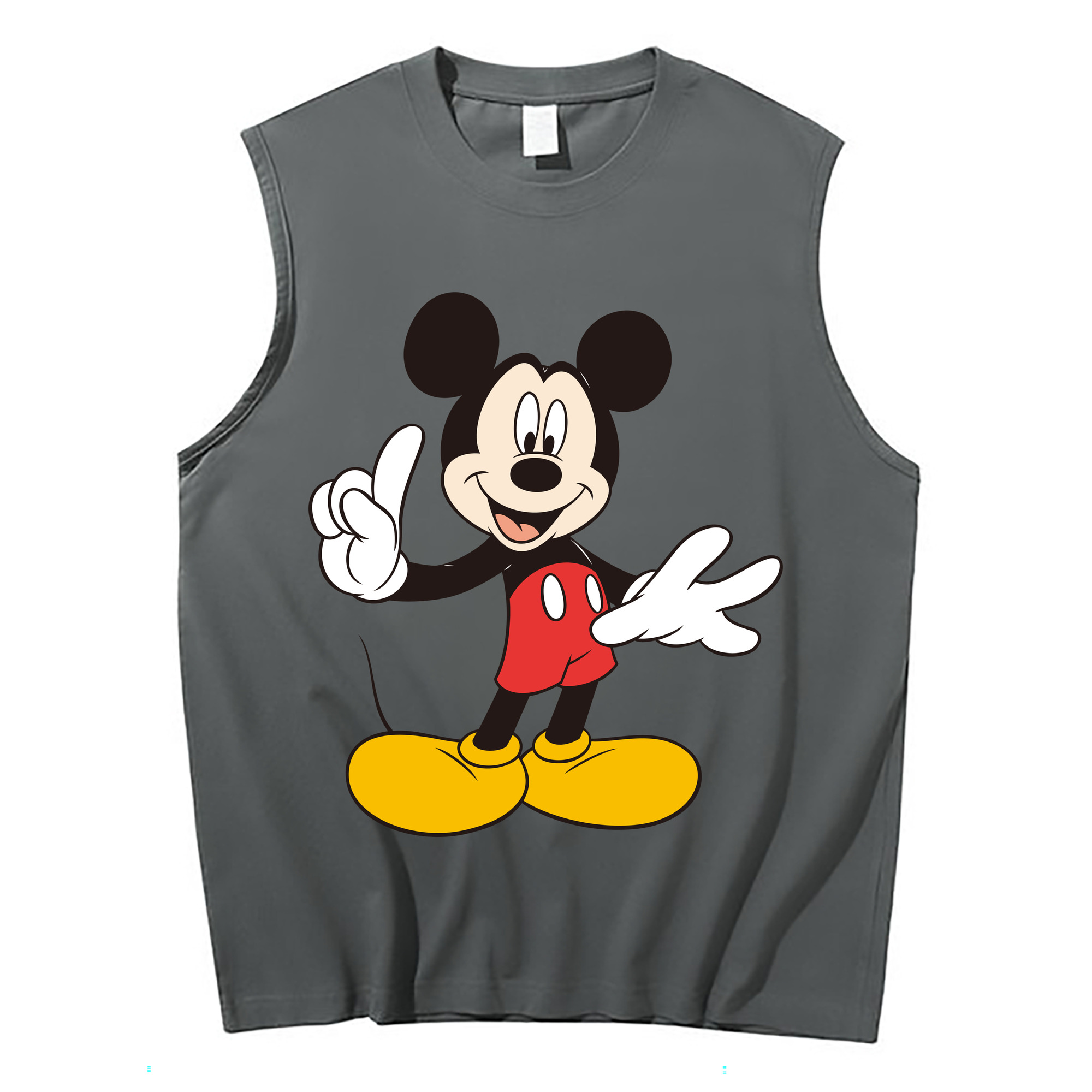 ミッキーマウス Mickey Mouse コットン100％タンクトップ（フロントプリント）